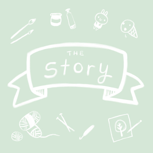 Icons of Ice-Cream, Yarn, Drawing and Paint.